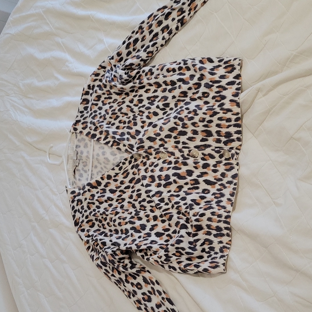 LOFT Animal print Cardigan